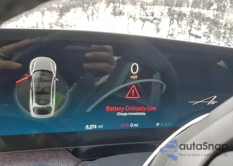 2025 Lucid Motors Air Pure z USA, uszkodzony, nr VIN 50EA1PGAXSA001786